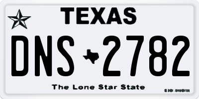 TX license plate DNS2782