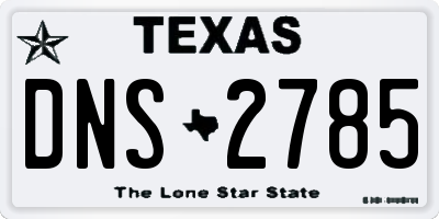 TX license plate DNS2785