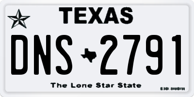 TX license plate DNS2791