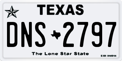TX license plate DNS2797