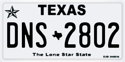 TX license plate DNS2802
