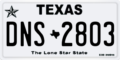 TX license plate DNS2803