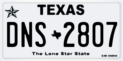 TX license plate DNS2807