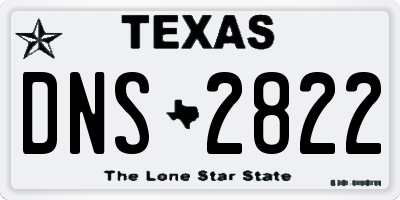 TX license plate DNS2822