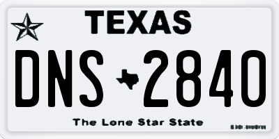 TX license plate DNS2840