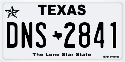 TX license plate DNS2841