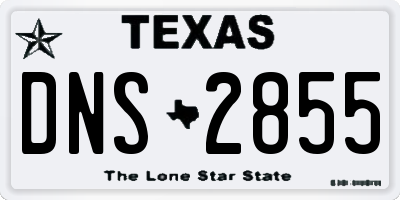 TX license plate DNS2855