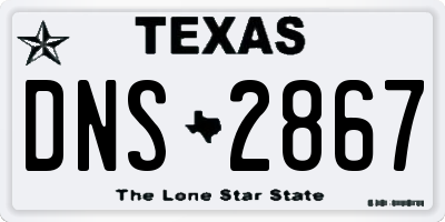 TX license plate DNS2867