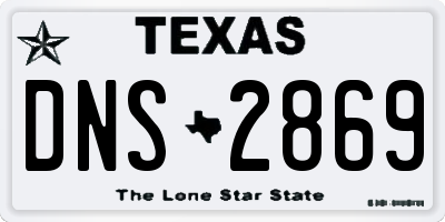 TX license plate DNS2869