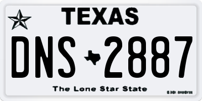 TX license plate DNS2887