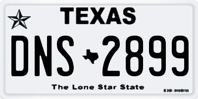 TX license plate DNS2899