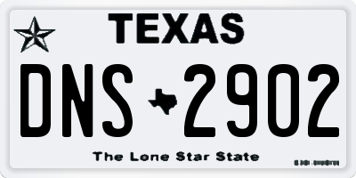 TX license plate DNS2902