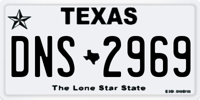 TX license plate DNS2969