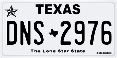 TX license plate DNS2976
