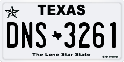 TX license plate DNS3261