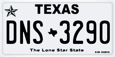 TX license plate DNS3290