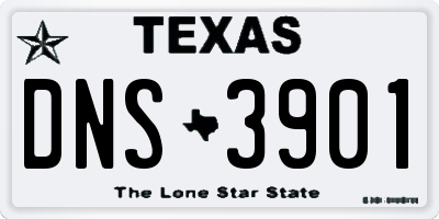 TX license plate DNS3901