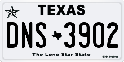 TX license plate DNS3902