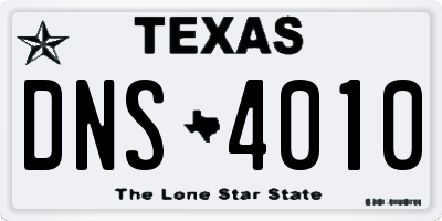 TX license plate DNS4010
