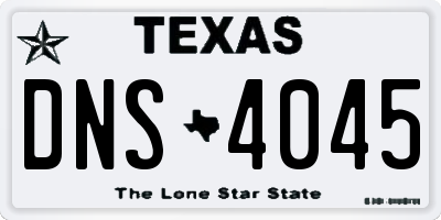 TX license plate DNS4045