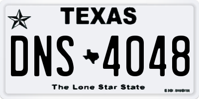 TX license plate DNS4048