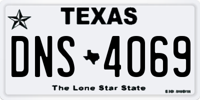 TX license plate DNS4069