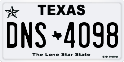 TX license plate DNS4098