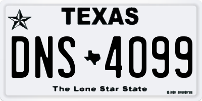 TX license plate DNS4099