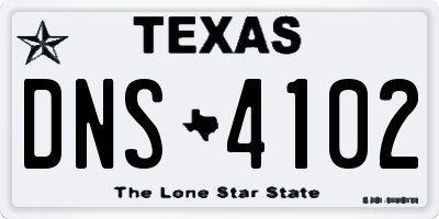 TX license plate DNS4102