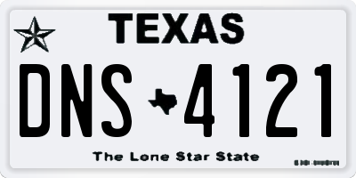 TX license plate DNS4121