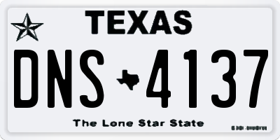 TX license plate DNS4137