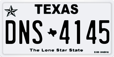 TX license plate DNS4145
