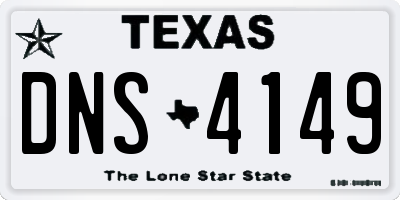 TX license plate DNS4149