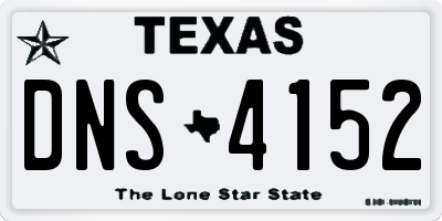 TX license plate DNS4152