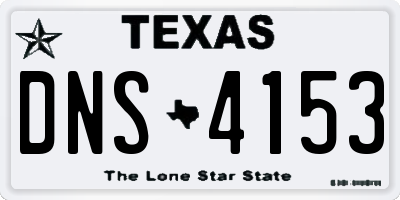 TX license plate DNS4153