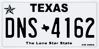 TX license plate DNS4162