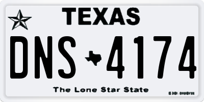 TX license plate DNS4174