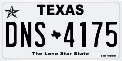 TX license plate DNS4175