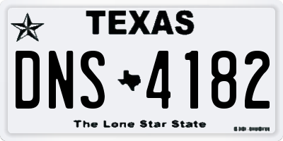 TX license plate DNS4182