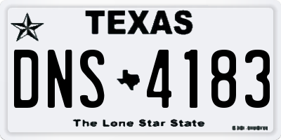 TX license plate DNS4183