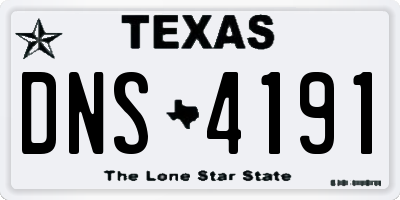 TX license plate DNS4191