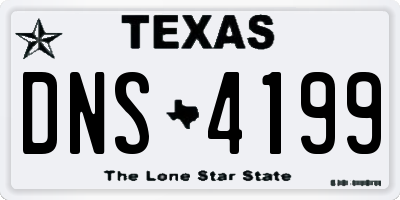 TX license plate DNS4199