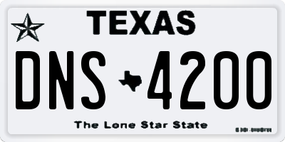TX license plate DNS4200
