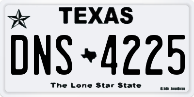 TX license plate DNS4225