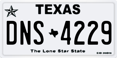 TX license plate DNS4229