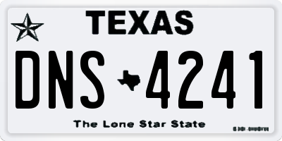 TX license plate DNS4241