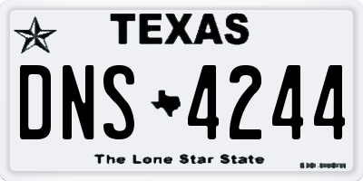 TX license plate DNS4244