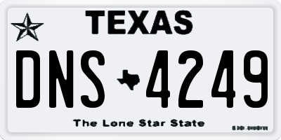 TX license plate DNS4249