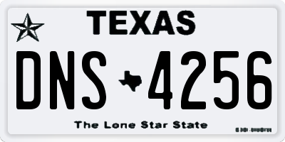 TX license plate DNS4256