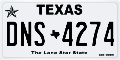 TX license plate DNS4274